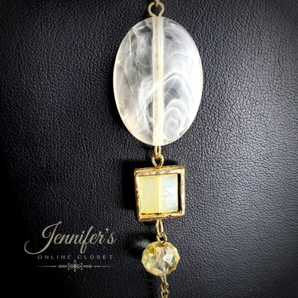 3/$25 Mixed Glass Beaded and Gold Tone Chain Necklace - Picture 6 of 10